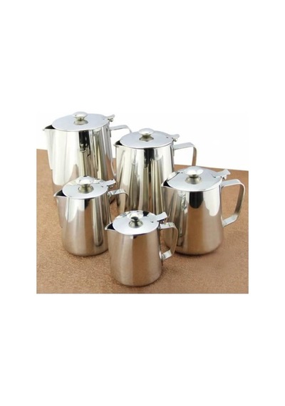 700 Ml Adria Kapaklı Kahve Süt Potu Pitcher 304 18 10 Paslanmaz N113364 Çok Renkli