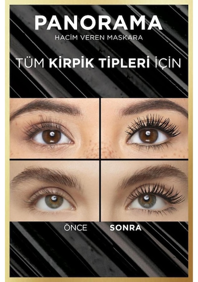 Panorama Hacim Veren Maskara Siyah