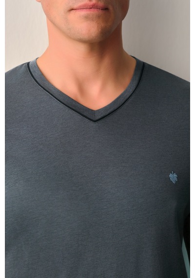 Suwen Sheldon Erkek Modal Pijama Takımı Sh26704660325 Siyah