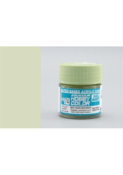 10 Ml. Sky Duck Egg Green Aqueous Serisi Maket Boyası, Mr.hobby H074 Standart