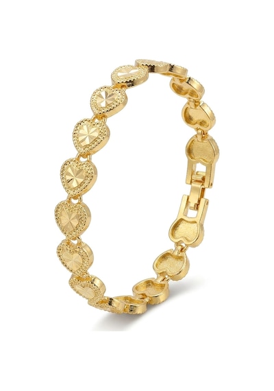 Premium Şık Ve Parlak Amorette 24k Gold Kaplama 8 Mm Kadın Bijuteri Bileklik 3183kbv5d13 18cm Altın