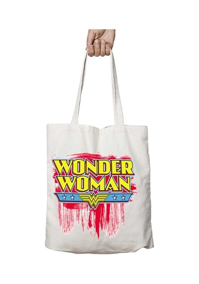 Art Hediye Wonder Woman İki Taraf Kalıcı Yıkanabilir Okul Plaj Omuz Bez Çanta Çok Renkli