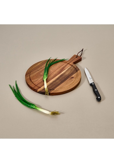 Akasya Kesme Tahtası - Kahverengi - 32x25 Cm Ahşap