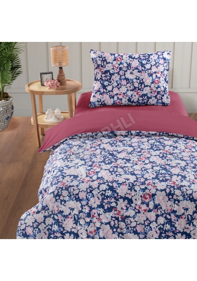 5 Adet Mf Mavi Home %100 Pamuk Tek Kişilik Nevresim Takımı Pretty Çok Renkli