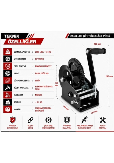 Kollu Irgat El Vinci 2500lbs 1134kg.
