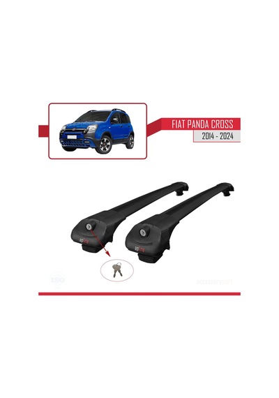 Fiat Panda Cross 2014 Ve Sonrası İle Uyumlu Ace-1 Ara Atkı Tavan Barı Siyah