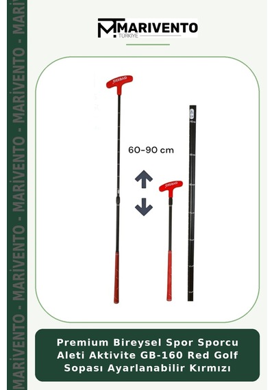 Premium Bireysel Spor Sporcu Aleti Aktivite Gb-160 Red Golf Sopası Ayarlanabilir Kırmızı