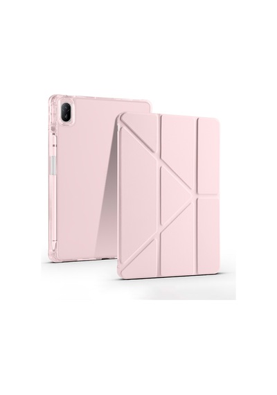 Huawei Matepad 11 İnç Uyumlu Standlı Uyku Modlu Kalemlikli Trifolding Fuchsia Tablet Kılıfı Kılıf