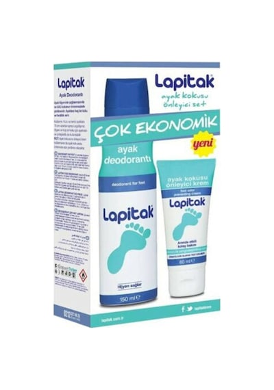 Lapitak Ayak Deodorantı 150 ML + Ayak Kokusu Önleyici Krem 60 ML