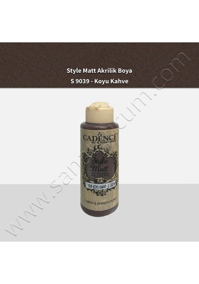 Cadence Style Matt Akrilik Boya 120 Ml. S9039 Koyu Kahve