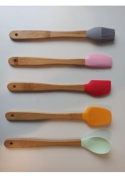 Silikon Mini Spatula Seti, 5 Li Renkli Bambu Saplı Isıya Dayanıklı Mutfak Spatulası Ve Fırça Yapışmaz Yüzeyler İçin Kek, Pasta Ve Yemek Yapımı 0 Silikon Mini Spatula Seti, 5 Li Renkli Bambu Saplı Isıya Dayanıklı Mutfak Spatulası Ve Fırça Yapışmaz Yüzeyler İçin Kek, Pasta Ve Yemek Yapımı 0