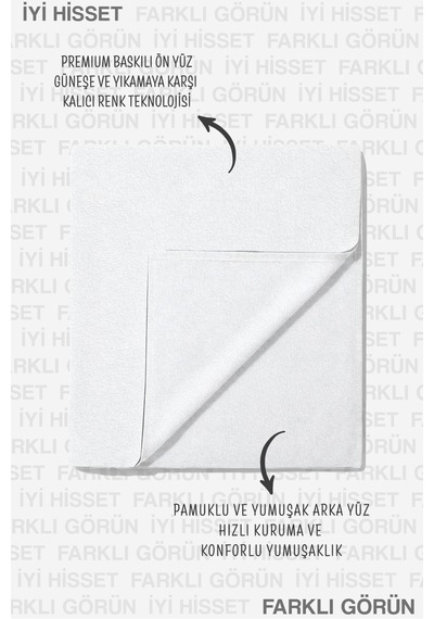 Yazılı Motto Plaj Havlusu - Minimalist Siyah Beyaz Tipografik Havuz Deniz Banyo Sahil Örtüsü Dalgın Gölgesi