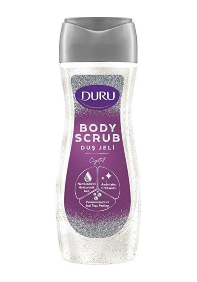 Body Scrub Duş Jeli, Crystal, 450 Mililitre Açık Mavi