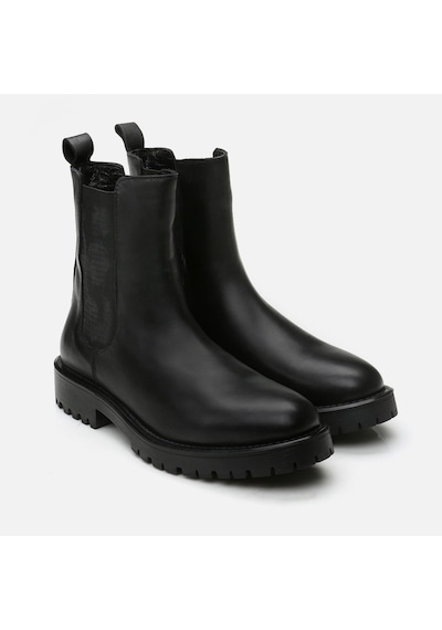 Hotiç Hakiki Deri Siyah Kadın Düz Bot 01boh291390a100 Siyah-black Siyah