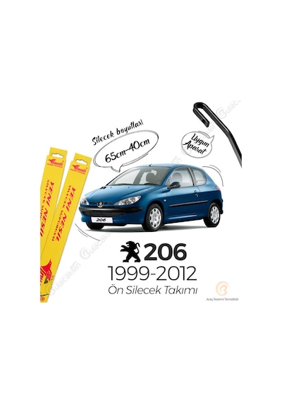 Peugeot 206 Muz Silecek Takımı 1999-2012 İnwells