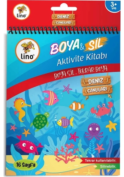 Boya Sil Aktivite Boyama Kitabı - Denizaltı A5 Ebat Silinebilir