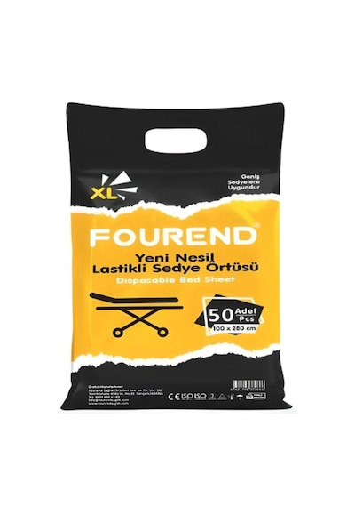 Yeni Nesil Lastikli Xl Sedye Örtüsü 50'li Paket