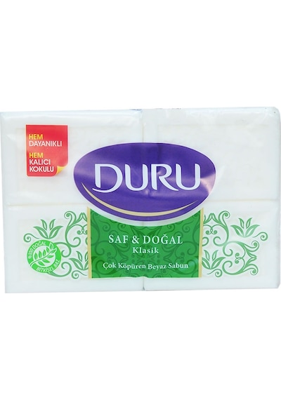 Duru Saf & Doğal Klasik Sabun 4 x 150 G