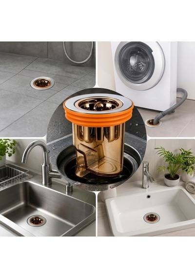 Buffer Gider Kokusu Ve Böcek Önleyici Gider Kapağı, Duş Ve Lavabo İçin Geri Akış Önleyici Plastik Yer Süzge