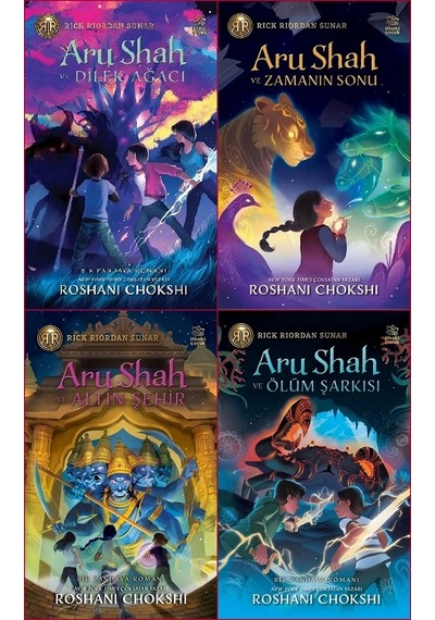 Aru Shah Zamanın Sonu-Ölüm Şarkısı-Dilek Ağacı-Altın Şehir 4 Kitap Set
