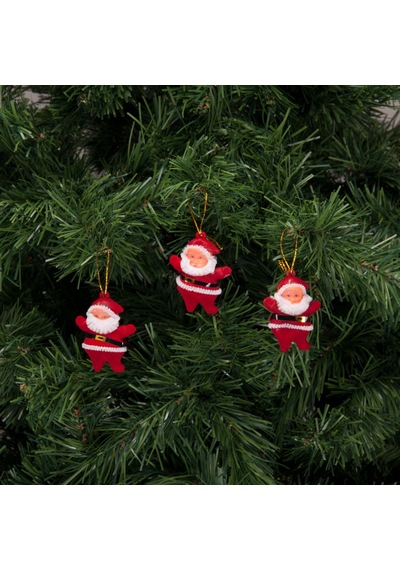 Yılbaşı Çam Ağacı Süsü Noel Baba 6'lı
