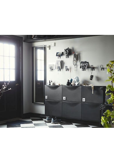 Ikea Fjantıg Banyo Askısı 3 Kancalı 3'li Siyah
