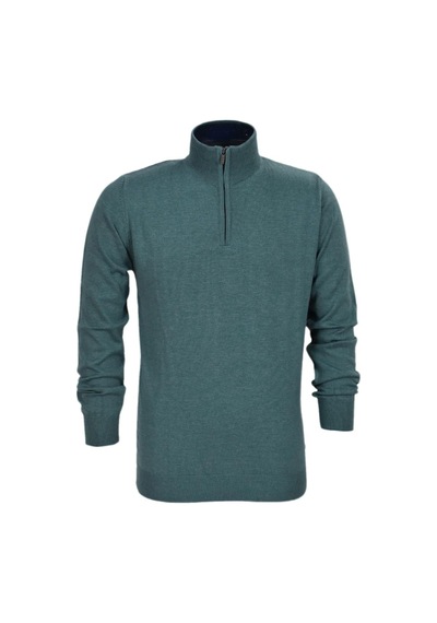 Erkek Spor Düz Fermuarlı Yaka Kazak R22949 Bgl-st03181 001