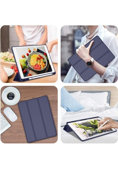 Apple Uyumlu iPad 9. Nesil 10.2" 2021 Kılıf Kalem Bölmeli Smart Case A26