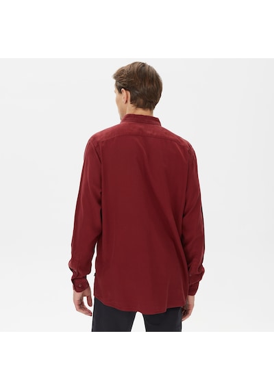 Nautica Nautıca Erkek Bordo Classıc Fıt Uzun Kollu Gömlek Düz W37232t Bordo