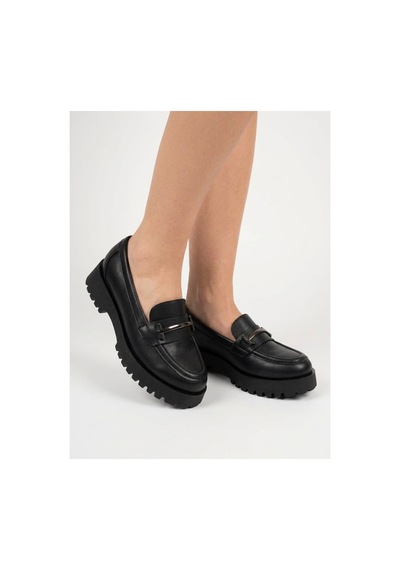 Punto Ac572516 Loafer Tokalı Kadın Ayakkabı Siyah