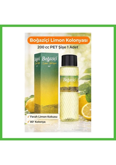 Vaveni Boğaziçi Limon Kolonyası 200 Cc 80 Ferahlatıcı Limon Kokulu Kolonya Pet Şişe 1 Adet Arz