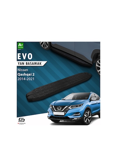 S-dizayn Nissan Qashqai 2 Evo Siyah Yan Basamak 173 Cm 2014-2021