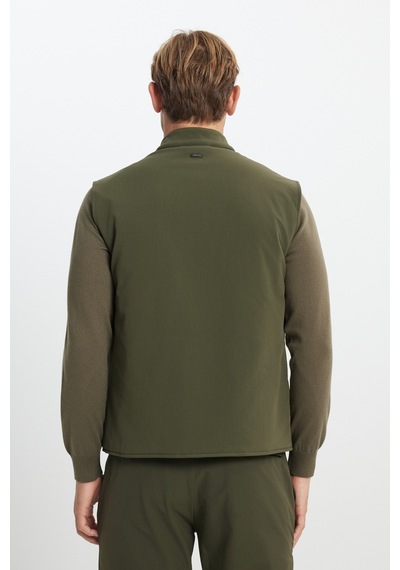 AC&Co / Altınyıldız Classics Erkek Standart Fit Normal Kesim Dik Yaka Casual Yelek - Haki