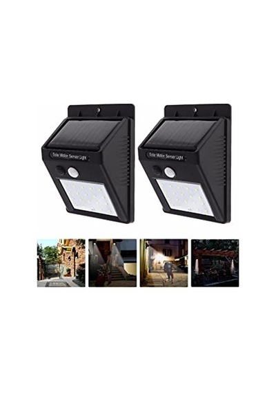 Solar Light Güneş Enerjili 20 Ledli Bahçe Aydınlatma 10 Parça Siyah