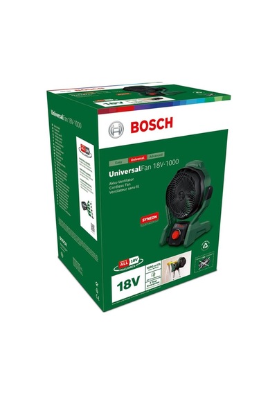 Bosch Home And Garden Akülü Vantilatör, Evrensel Fan 18v-1000 Aküsüz, 18 Volt Sistemi, Amatör Çalışanlar, Kamp