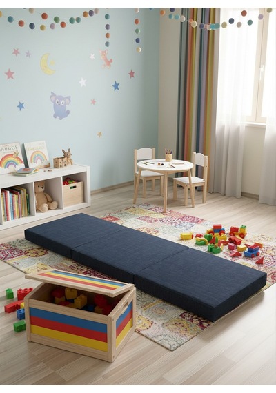 Sergama 180x70 X 10 Cm Ultra Kalın Sünger Su İtici Kumas Katlanabilir Fermuarlı Yıkanabilir Minder Antrasit