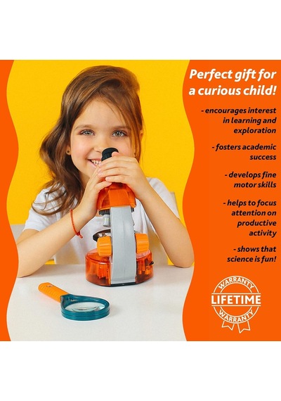 Labzz M101 Orange/portakal Mikroskop Türkçe Baskısı