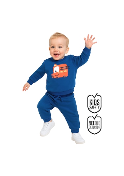 Denokids İtfaiye Erkek Bebek Eşofman Takım - Lacivert