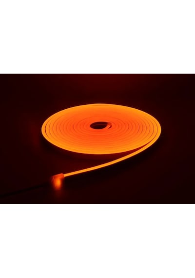 Neon Led Şerit 5metre Turuncu Led Zincir Bandı Hortum Esnek Dekoratif Aydınlatma Işık 12v 10w 1. Gen.