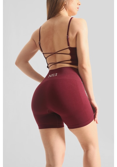 Nature The Brand Push-up Büzgüsüz Kısa Tayt,büzgüsüz Tayt,antreman Taytı,yüksek Bel Tayt Vişne Çürüğü