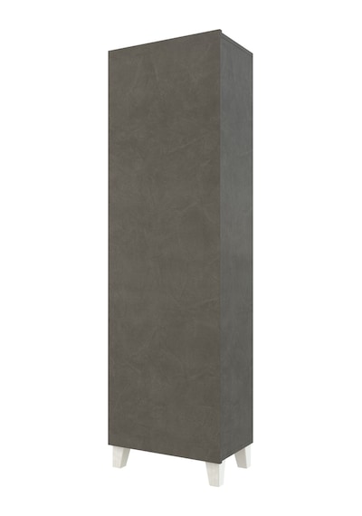 Çok Amaçlı Kapaklı Banyo Dolabı - Yüksek Raflı, Dar Alanlara Uyumlu Depolama Dolabı - Kil Grisi - 54cm Çok Amaçlı Kapaklı Banyo Dolabı - Yüksek Raflı, Dar Alanlara Uyumlu Depolama Dolabı - Kil Grisi - 54cm