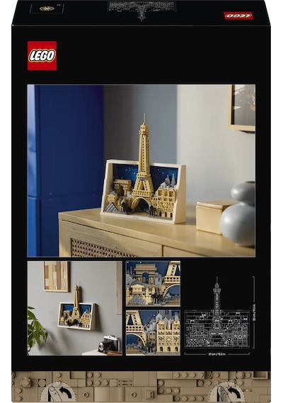 LEGO® Architecture Paris – Aşıklar Şehri 21064 – Yetişkinler için 4 Mimari Simge İçeren Dekoratif Model Yapım Seti (958 Parça)