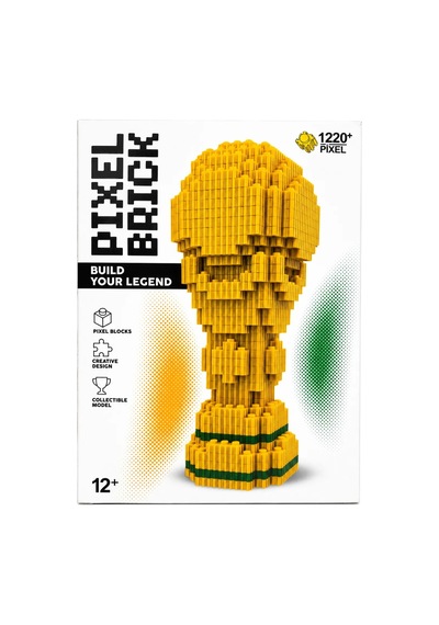 1220 Parça Piksel Blok Dünya Kupası Yapım Seti 3d Futbol Kupası Maketi Yaratıcı İnşa Oyuncağı