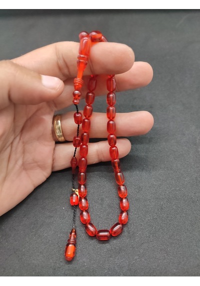 Başka Yerde Yok Furkan Gül Usta Eseri Halkalı İmame El Boy Yemen Zar Kehribar Sertifikalı 8329