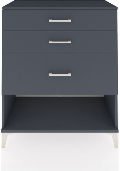 Hyperion Şifonyer 3 Çekmeceli 88x44x106 Antrasit-antrasit Antrasit