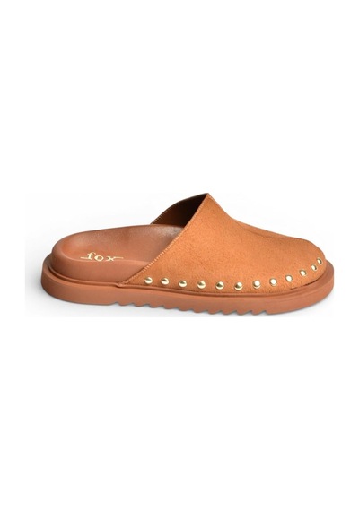 Fox Shoes Y918132902 Taba Süet Önü Kapalı Sabo Terlik