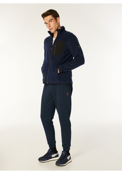 Jeep Lacivert Erkek Dik Relaxed Düz Polar Sweatshırt J4wm-swt4444