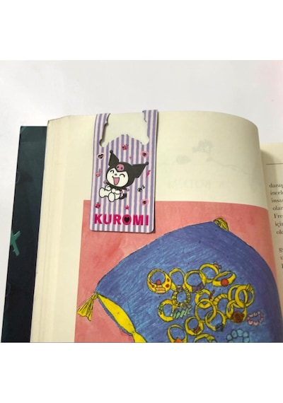 Bakgelal Sanrio Lisanslı Kuromi 3 Lü Manyetik Kitap Ayracı Seti Sevimli Bookmark Kırtasiye Aksesuarı - 9075693633188