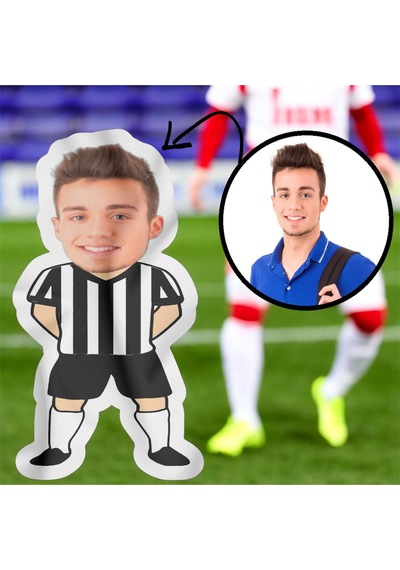 Kişiye Özel Futbolcu Bebek Tasarımlı Şekilli Yastık Çok Renkli