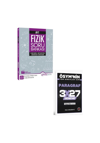 2027 Fizipedia 2027 Ayt Fizik Soru Bankası+ Evp Akademi Paragraf